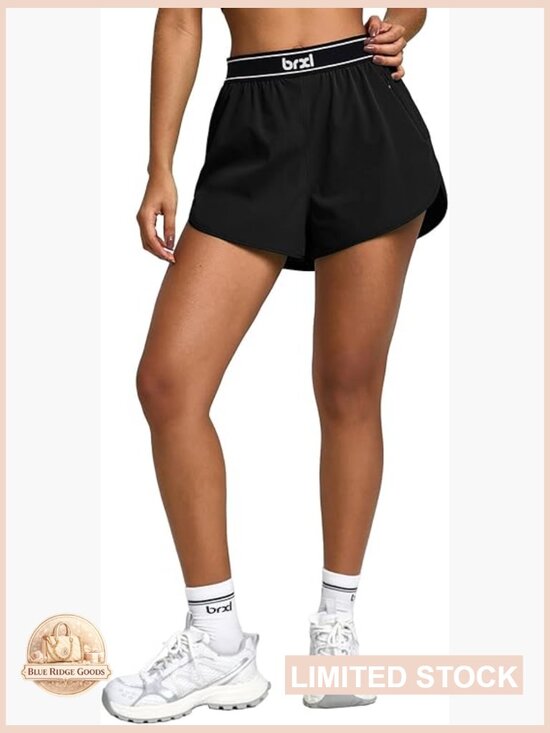 Other - 2 in 1 Running Shorts High Waisted Quick Dry Athletic Dolphin Hem Side Pocket
